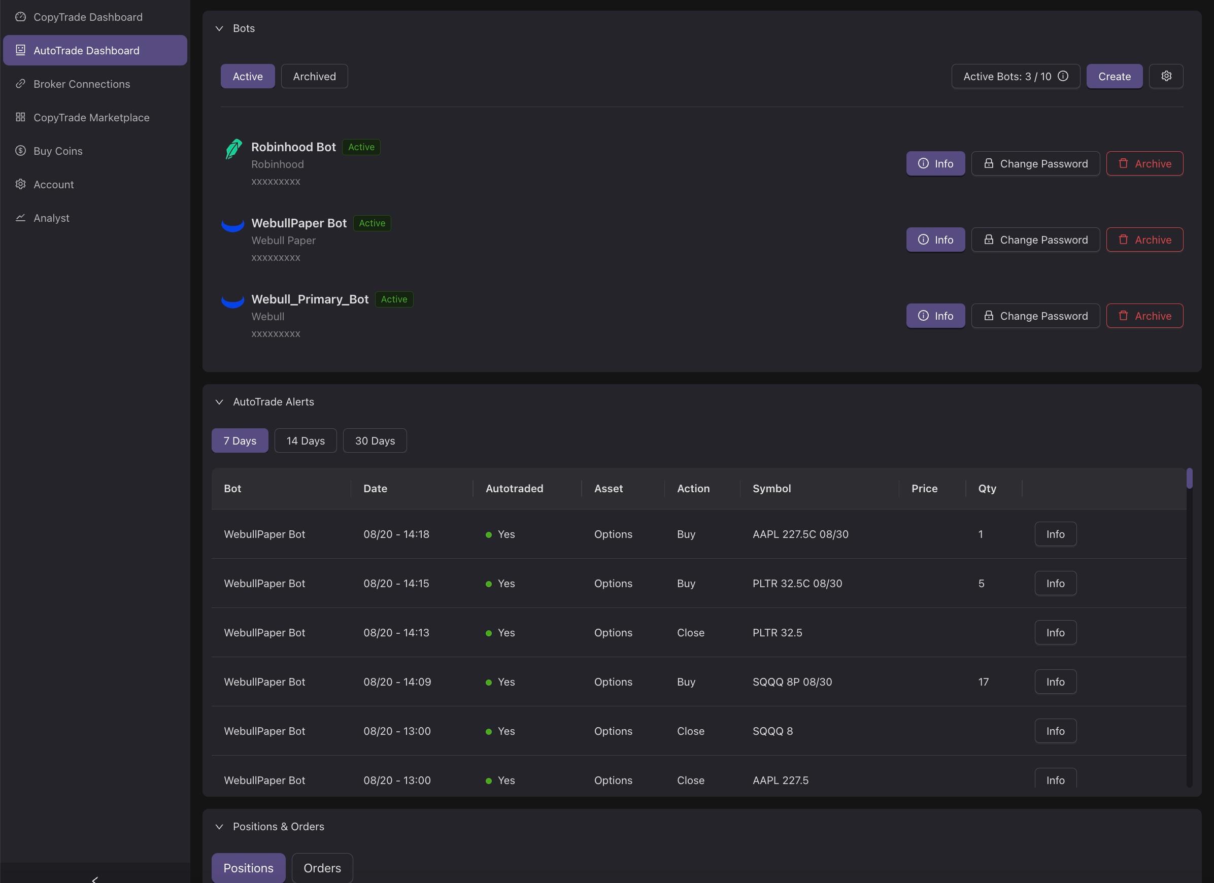 CandeFi Auto Trading Demo